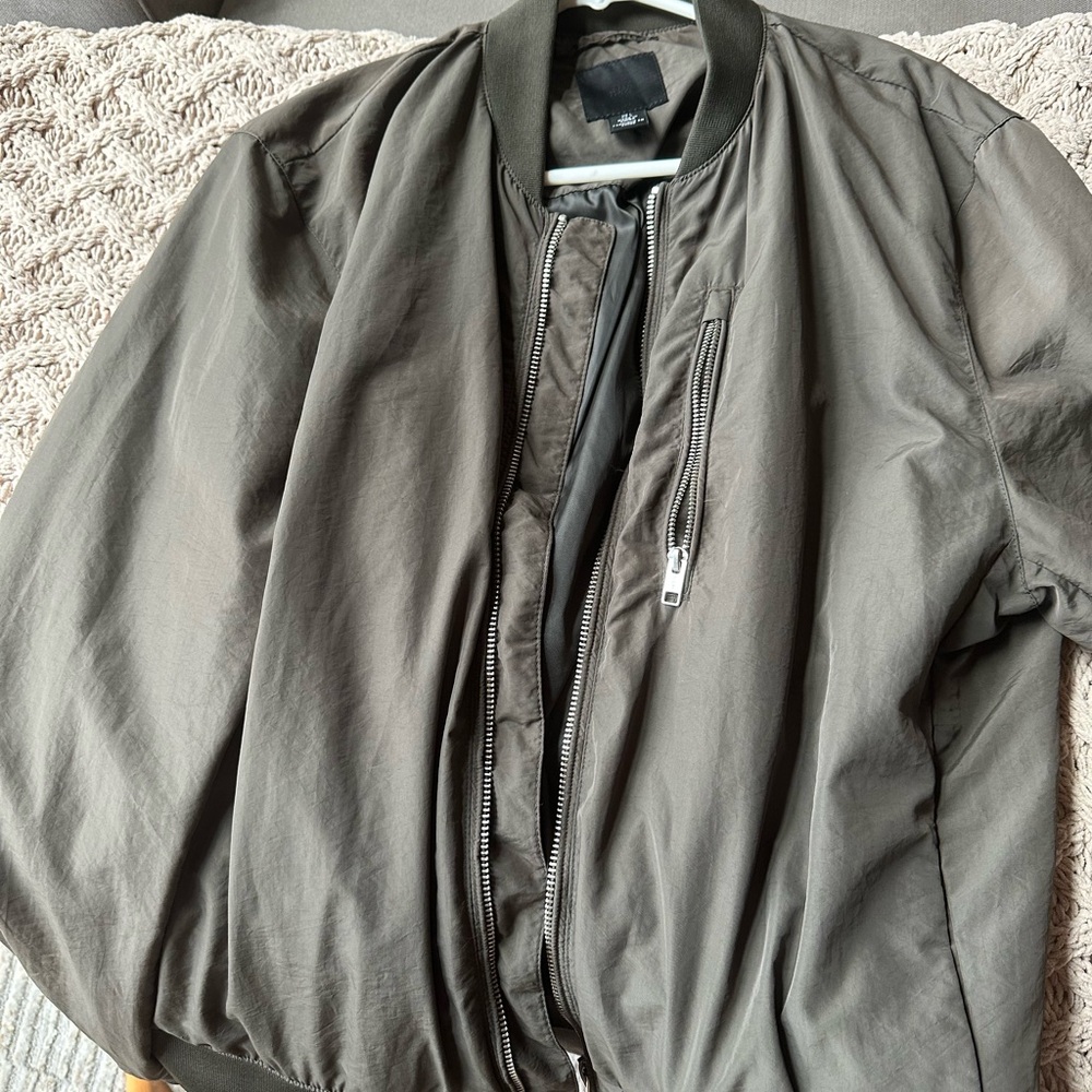 Men's Olive Green Bomber Jacket